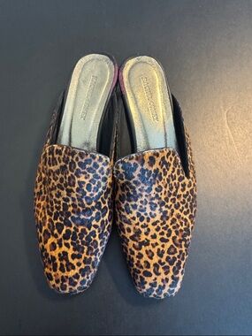 Rachel Comey Leopard-Print Slip-On Mules in Brown and Black